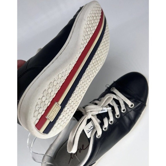 ED Ellen Degeneres Womens US Size 8.5 Chapala Sneaker Black Leather 38.5 EUR - Picture 5 of 7
